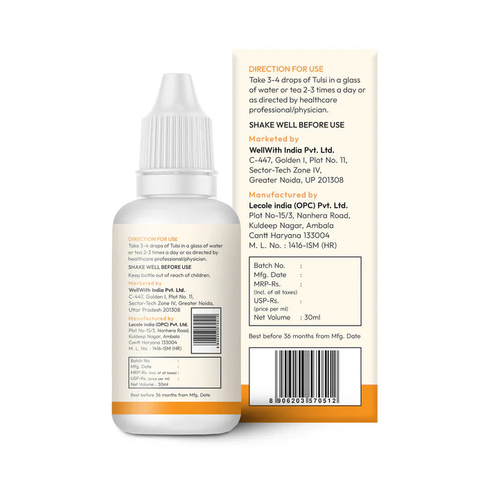 Panch Tulsi Curcumin Drops 30ml